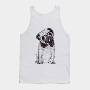 Hipster Pug Tank Top